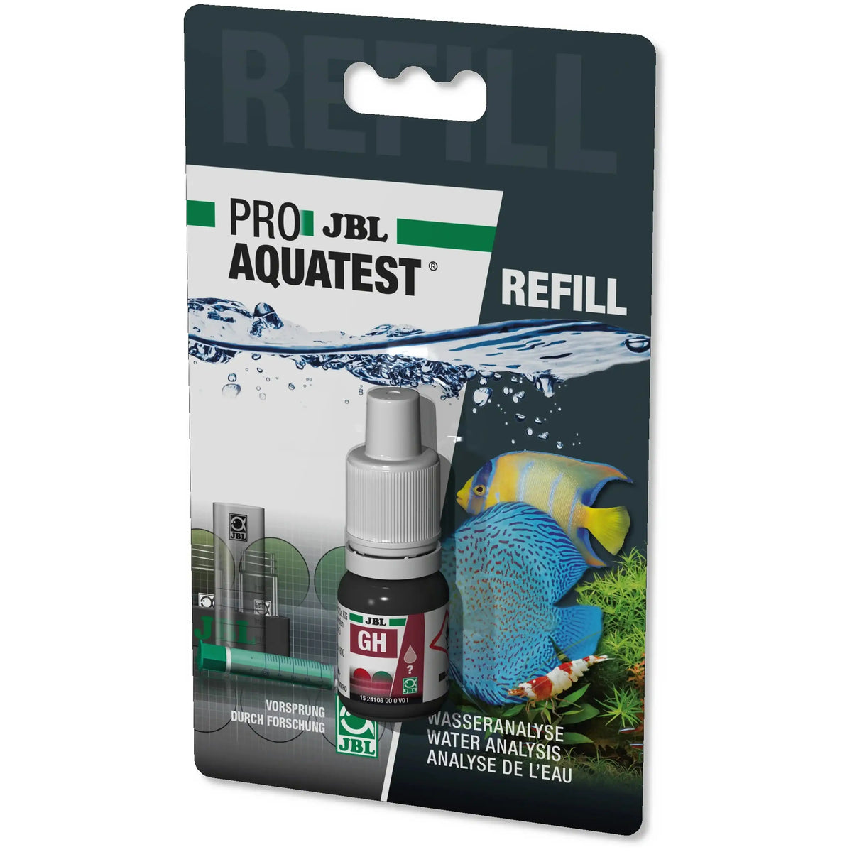 JBL ProAquaTest GH Gesamthärte Refill Schnelltest Für Aquarium Teich Wasseranalyse