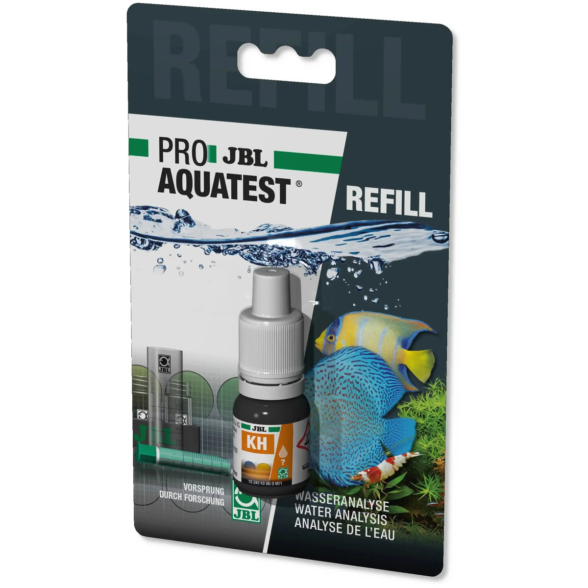 JBL ProAquaTest KH Karbonathärte Refill Nachfüll Reagens Für KH Schnelltest Wasseranalyse Für Süß und Meerwasser