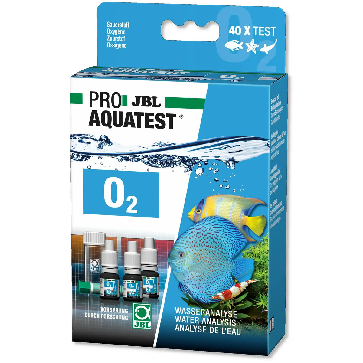 JBL ProAquaTest O2 Sauerstoff Schnelltest Für Aquarium Und Teich Mit Farbanzeige Und Wasserkontrolle