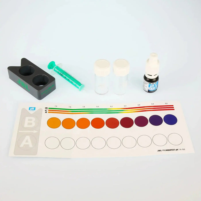 JBL ProAquaTest pH 7,4 bis 9,0 Wassertest Set Für Aquarium Und Teich Mit Farbkarte