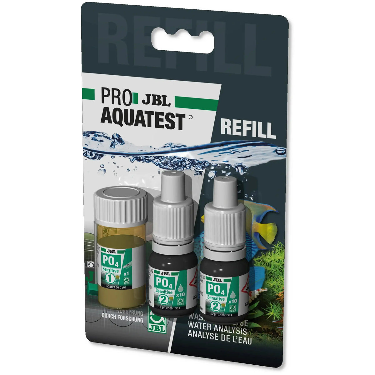 JBL ProAquaTest PO4 Phosphat Sensitive Nachfüllset Für Aquarium Und Teich Präzise Phosphatmessung Und Algenvermeidung