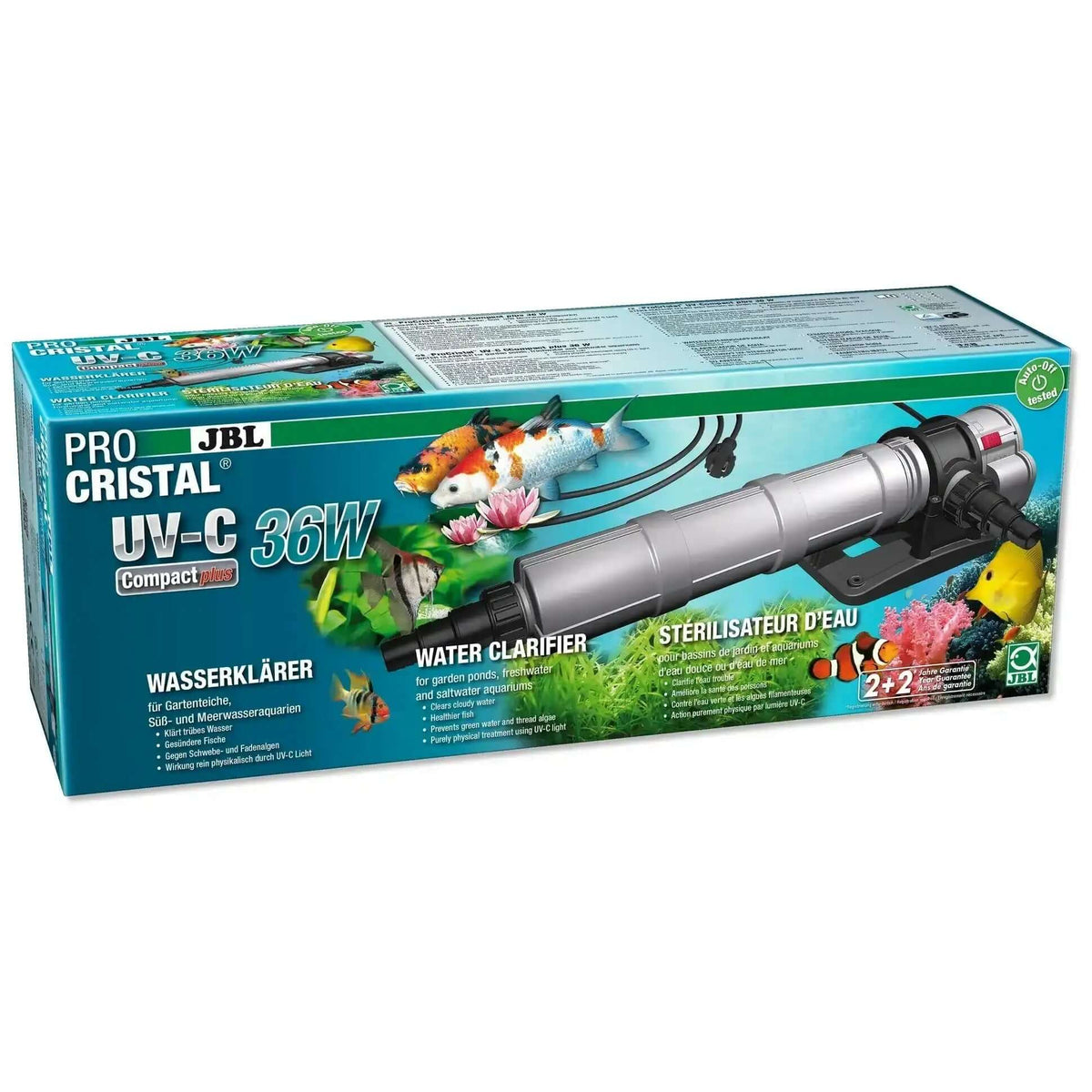 JBL ProCristal UV C Compact Plus 36W Wasserklärer Für Aquarium Gegen Trübung Algen Und Bakterien