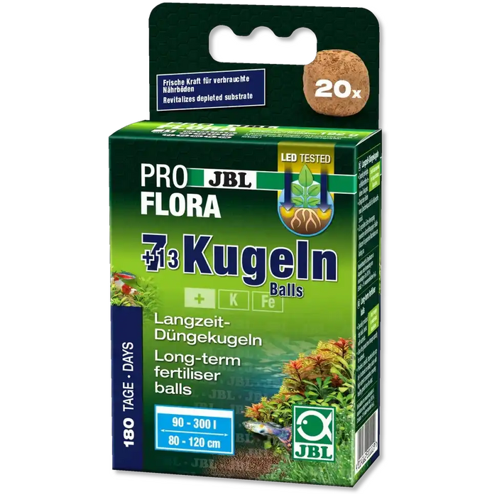 JBL ProFlora Langzeit-Düngekugeln 7+13 Kugeln Für Süßwasser-Aquarien Langzeitversorgung 180 Tage 90 bis 300 Liter