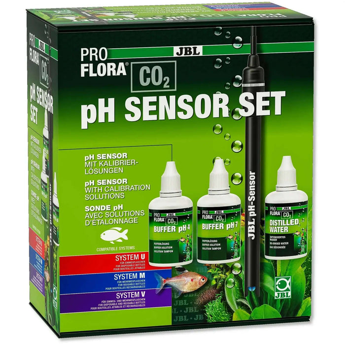 JBL ProFlora CO2 PH Sensor Set Mit Kalibrierlösungen Puffer Robuste PH Elektrode Für Aquariensteuerung CO2 Systeme