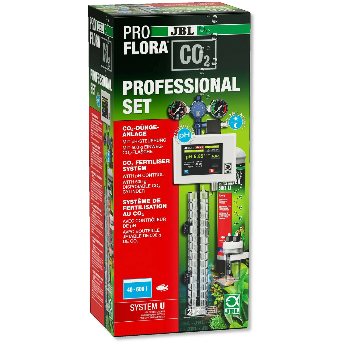 JBL ProFlora CO2 Professional Set U CO2 Dünganlage Mit PH Steuerung Für Süßwasser Aquarien 40 Bis 600 L