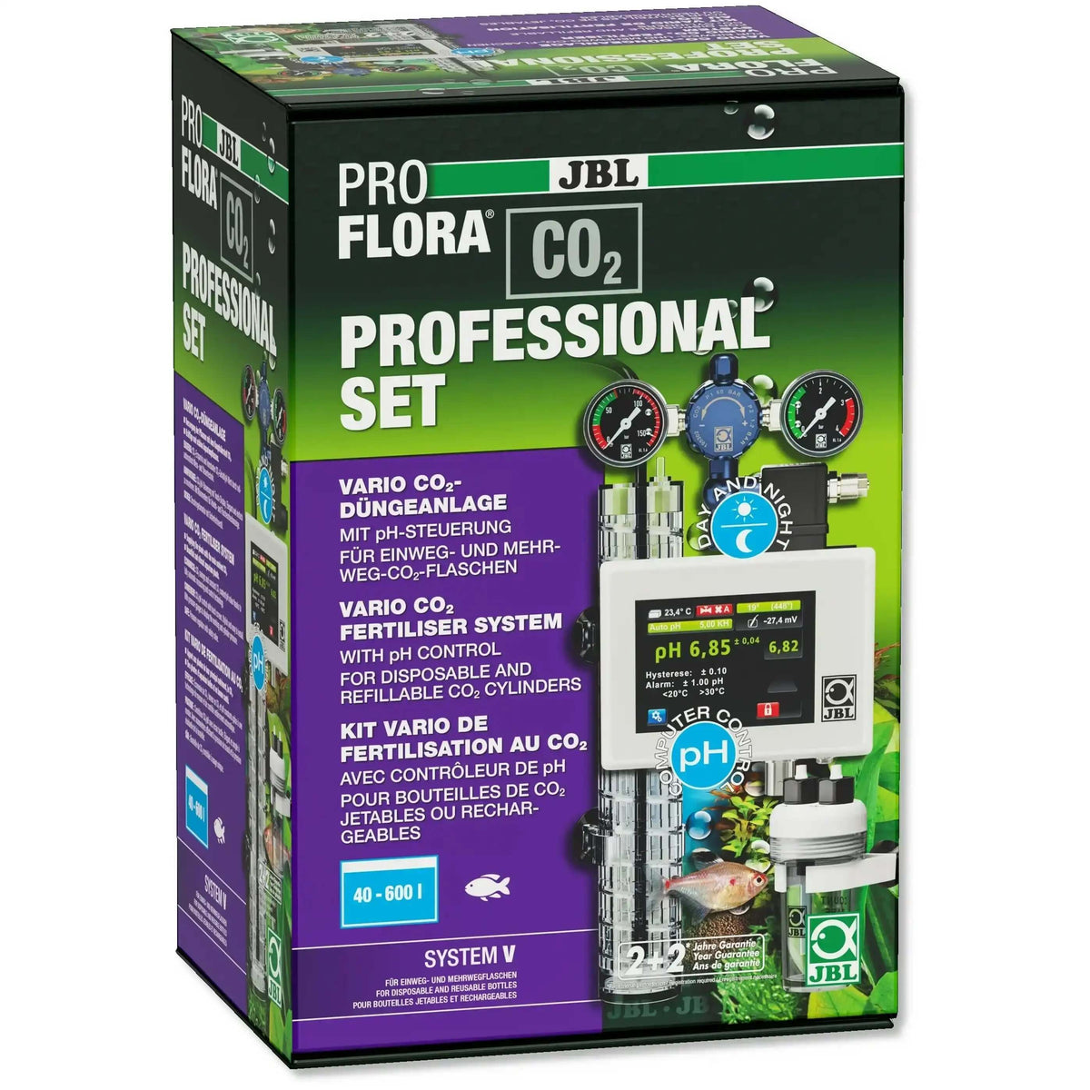 JBL ProFlora CO2 Professional Set V CO2 Düngesystem Mit pH Steuerung Für Süßwasser Aquarien 40 Bis 600 L