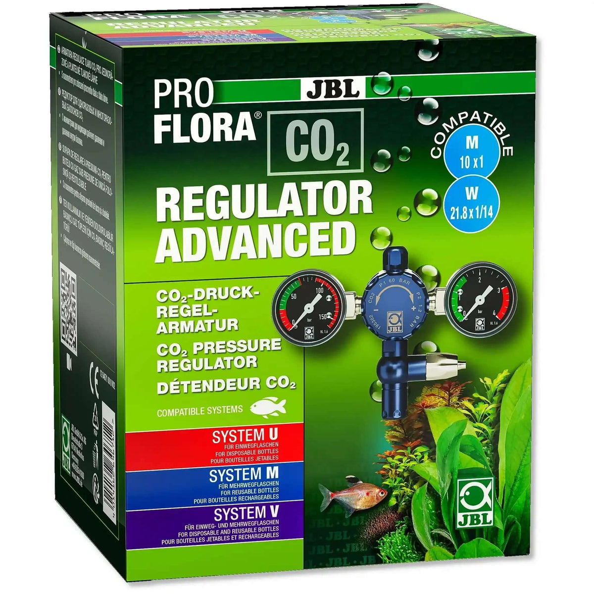 JBL Proflora CO2 Regulator Advanced Druckminderer Für Aquarium Mit Manometern Und Feinnadelventil
