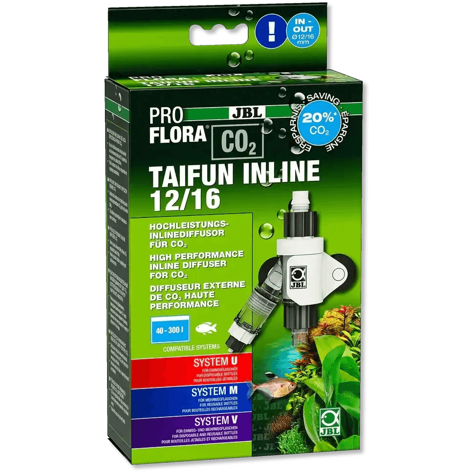 JBL ProFlora CO2 Taifun Inline 12/16 Hochleistungs Inline-Diffusor Für CO2-Versorgung Aquarienpflanzen