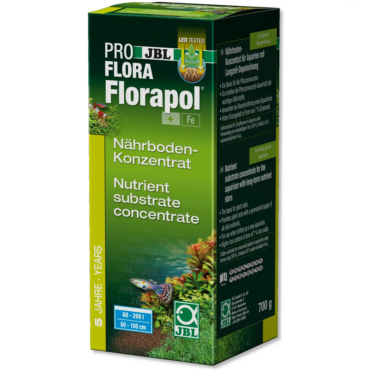 JBL ProFlora Florapol Langzeit Nährboden Konzentrat Für Süßwasser Aquarienpflanzen 700 g