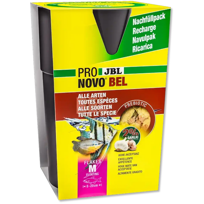 JBL Pronovo Bel Flakes M 750ml Prebiotisches Fischfutter Mit Knoblauch Für Alle Arten
