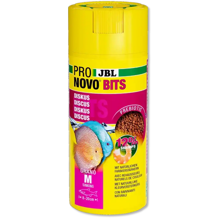 JBL Pronovo Bits Grano M 250 ml Fischnahrung Mit Prebiotischen Ballaststoffen Sinkendes Futter Buntbarsche