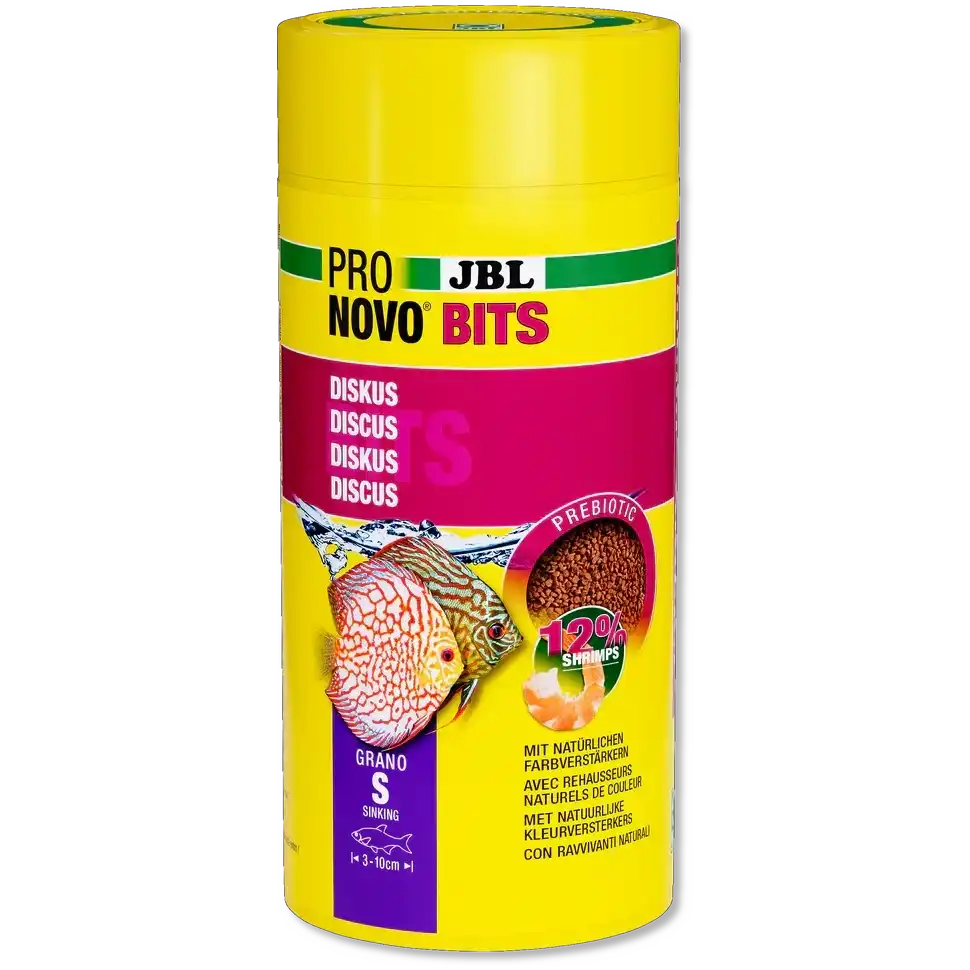 JBL ProNovo Bits Grano S 1000 ml Sinkendes Fischfutter Mit Prebiotika Für Buntbarsche Naturnahe Ernährung