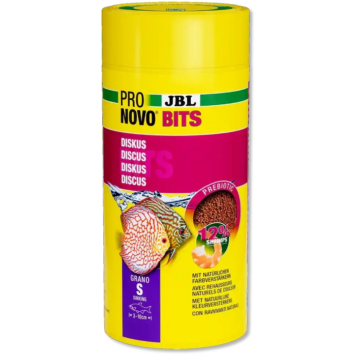 JBL ProNovo Bits Grano S 1000 ml Sinkendes Fischfutter Mit Prebiotika Für Buntbarsche Naturnahe Ernährung