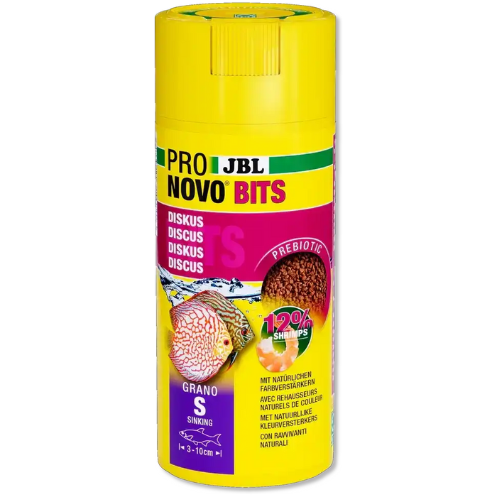 JBL Pronovo Bits Grano S Sinkendes Fischfutter Mit Natürlichen Farbverstärkern 250 ml