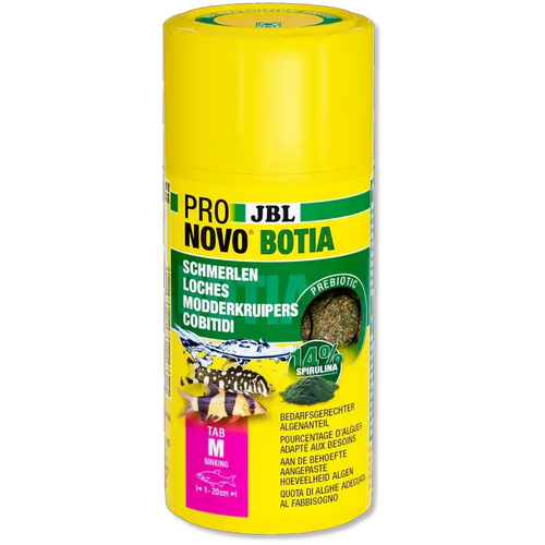 JBL Pronovo Botia TAB M Schmerlen Futter 100ml Sinkendes Hauptfutter Für Botia Arten Saugschmerlen Dornaugen