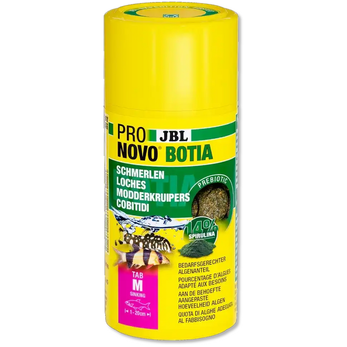 JBL Pronovo Botia TAB M Schmerlen Futter 100ml Sinkendes Hauptfutter Für Botia Arten Saugschmerlen Dornaugen