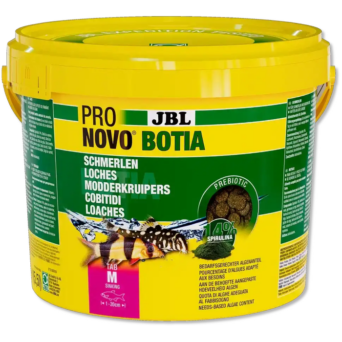 JBL ProNovo Botia Tab M 5,5l Hauptfutter Für Schmerlenarten Botia Saugschmerlen Flossensauger Naturnahe Ernährung