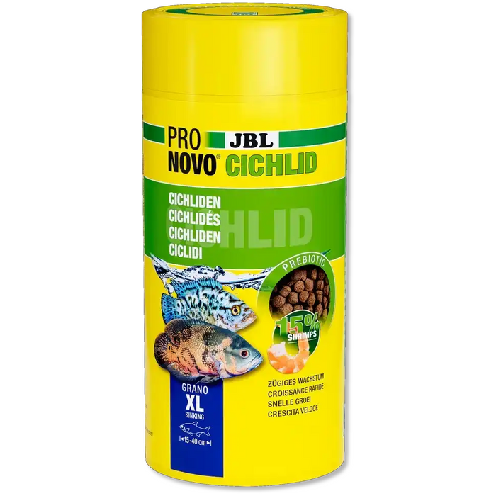 JBL Pronovo Cichlid Grano XL 1000 ML Prebiotisches Sinkendes Fischfutter Für Cichliden Zierfische