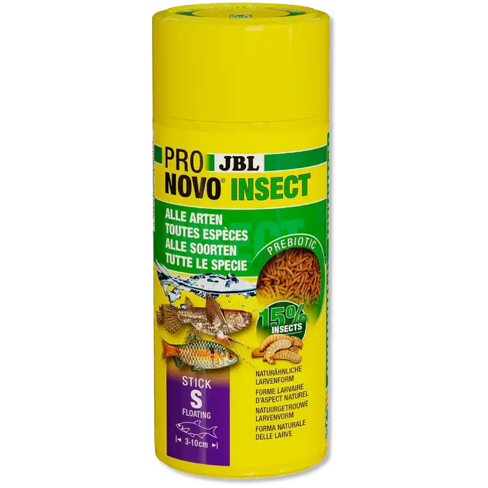 JBL Pronovo Insect Stick S 250 Ml Naturbelassenes Prebiotisches Fischfutter Für Alle Aquarienfischarten