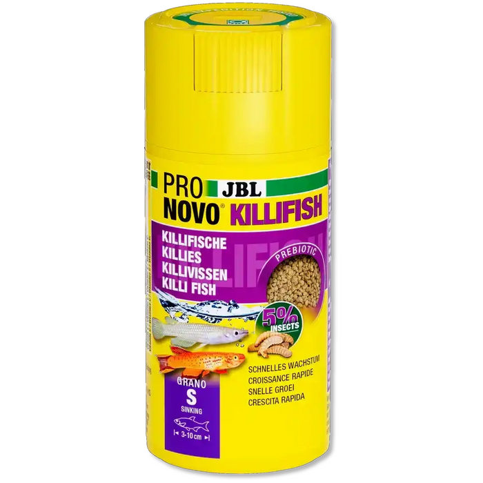 JBL Pronovo Killifish Grano S 100ml Prebiotisches Sinkendes Aquariumfutter Für Killifische Ballaststoffe Gesundheit