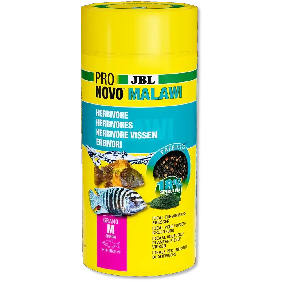 JBL ProNovo Malawi Grano M 1000ml Sinkendes Futter Prebiotisch Für Malawi Zierfische