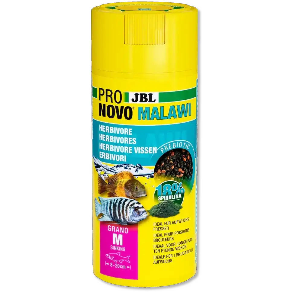 JBL ProNovo Malawi Grano M 250 Ml Sinkendes Fischfutter Für Malawi Zierfische Prebiotisch