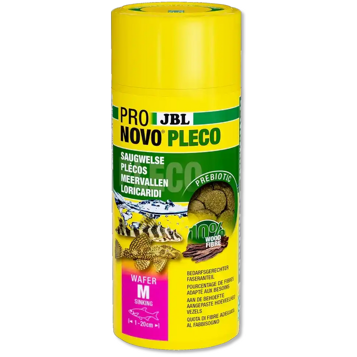JBL ProNovo Pleco Wafer M 250 ml Saugwelse Nahrung Mit Holzanteil Für Antennenwels Im Aquarium Sinkend