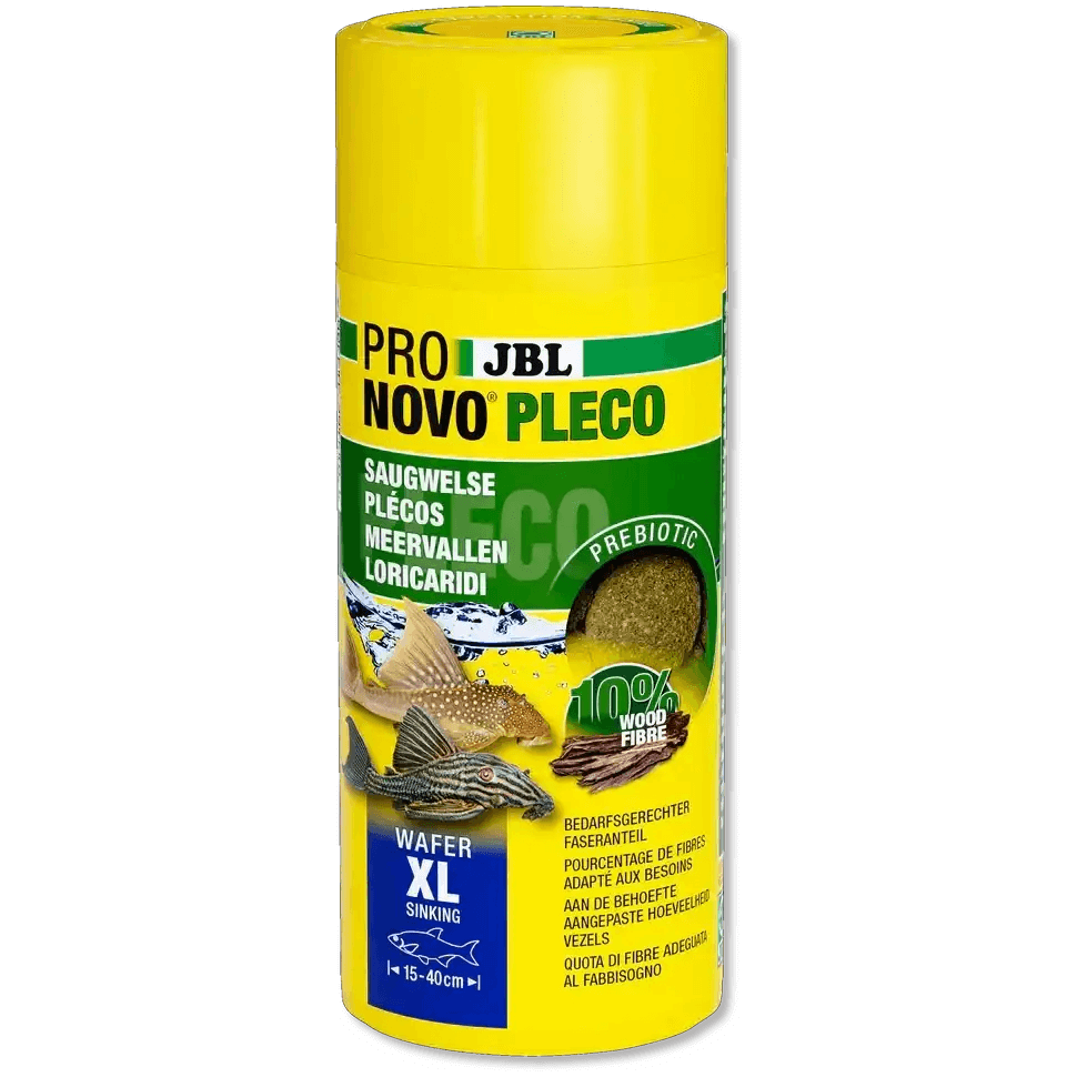 JBL Pro Novo Pleco Wafer XL 250ml Sinking Futterwafer Für Saugwelse Mit Holzfaser Und Präbiotika