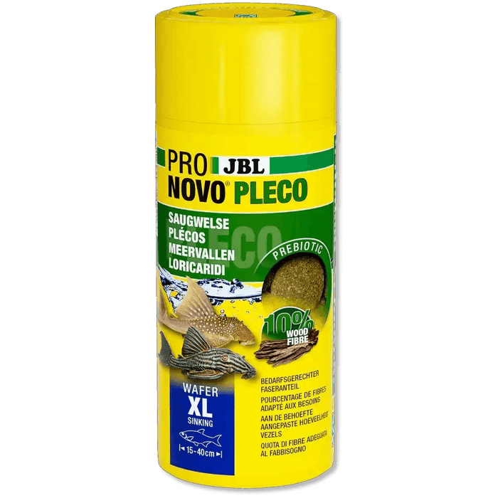 JBL Pro Novo Pleco Wafer XL 250ml Sinking Futterwafer Für Saugwelse Mit Holzfaser Und Präbiotika