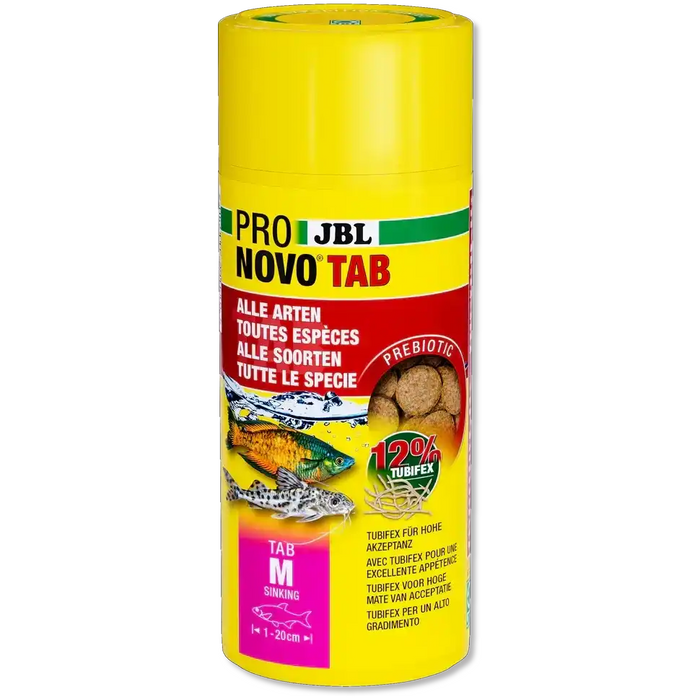 JBL Pronovo Tab M Sinkende Futtertablette 250 ml Für Alle Bodenbewohnende Fische Mit Tubifix Tubifex Anteil 12 Prozent