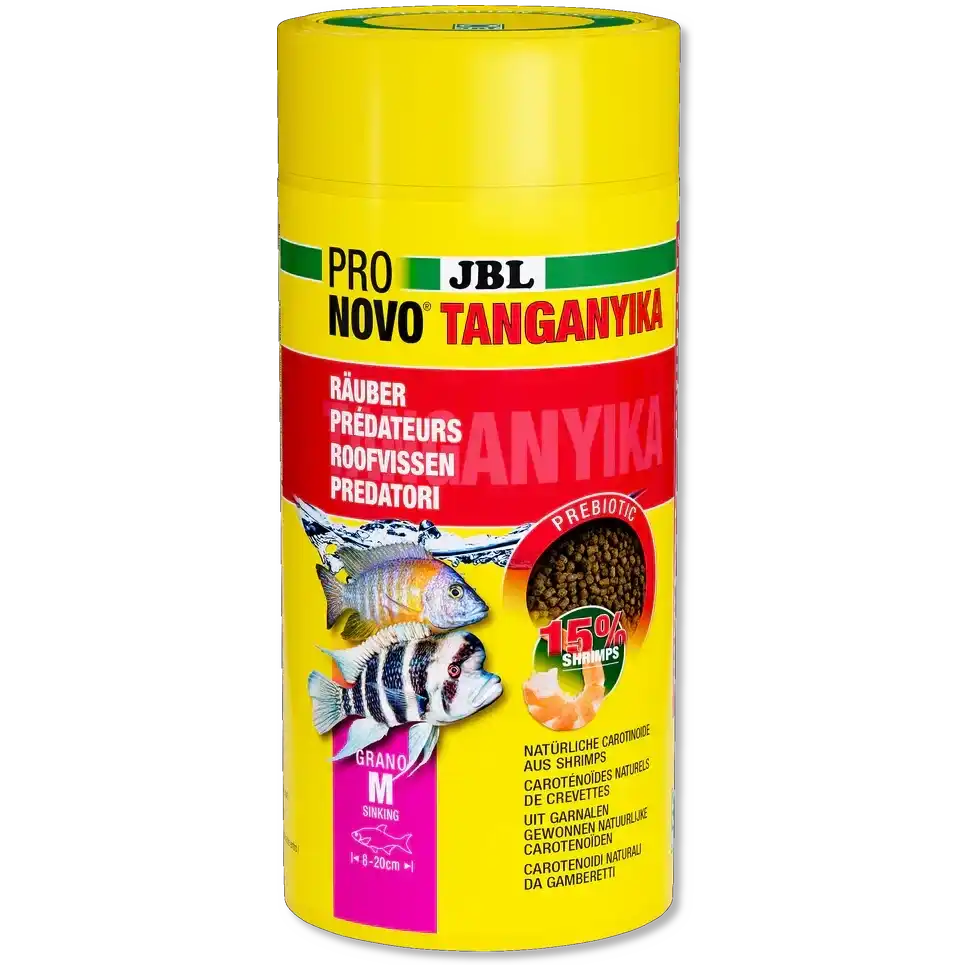 JBL PRONOVO Tanganyika Grano M 1000ml Prebiotisches Sinkendes Aquarium Fischfutter Für Buntbarsche