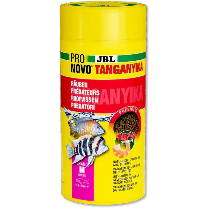 JBL PRONOVO Tanganyika Grano M 1000ml Prebiotisches Sinkendes Aquarium Fischfutter Für Buntbarsche
