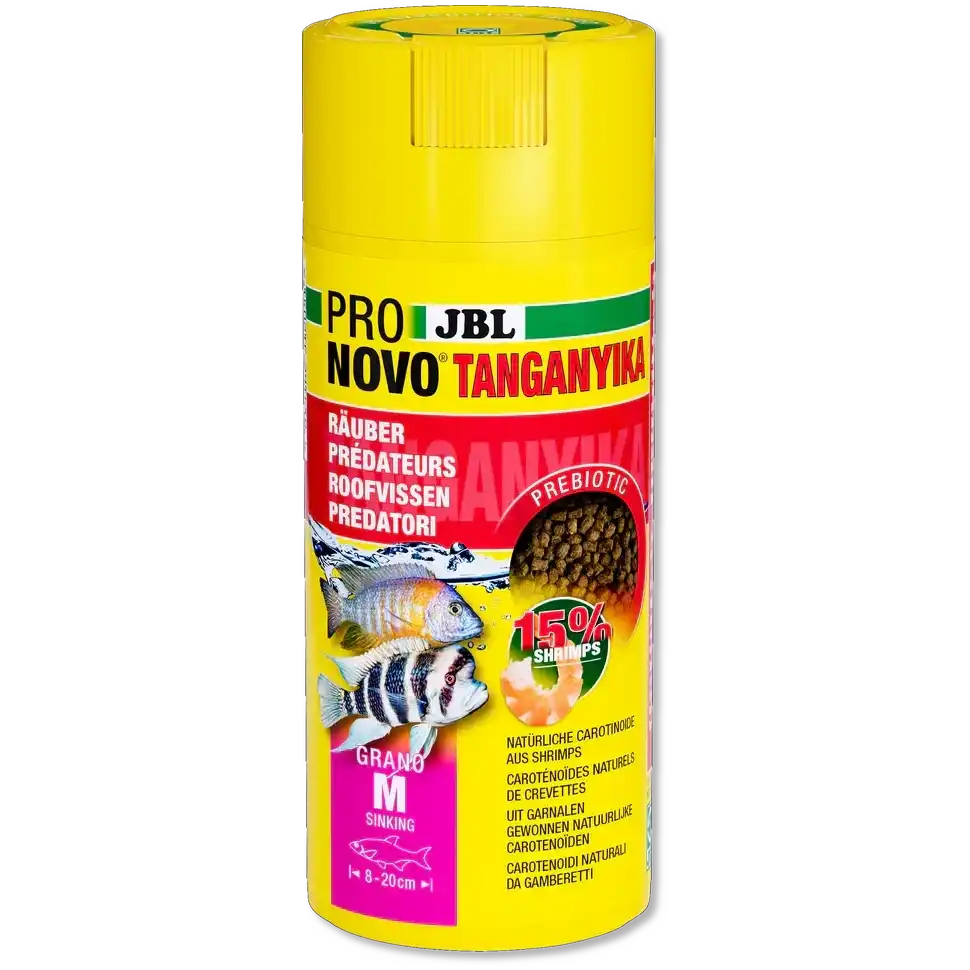 JBL Pronovo Tanganyika Grano M Sinkendes Aquariumfutter Mit Präbiotika Für Buntbarsche 250ml Natürliche Rohstoffe