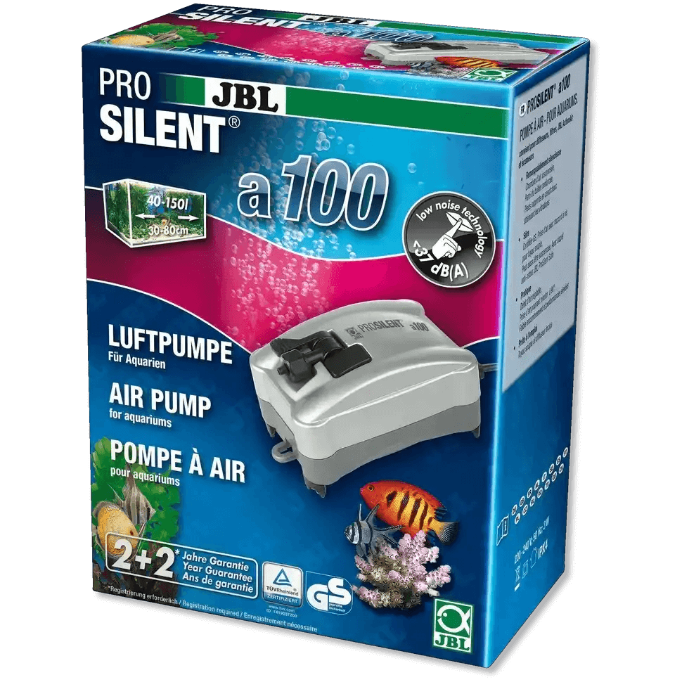 JBL ProSilent a100 Luftpumpe Für Aquarien Leise Nachtbetrieb Wasserzirkulation Sauerstoffversorgung