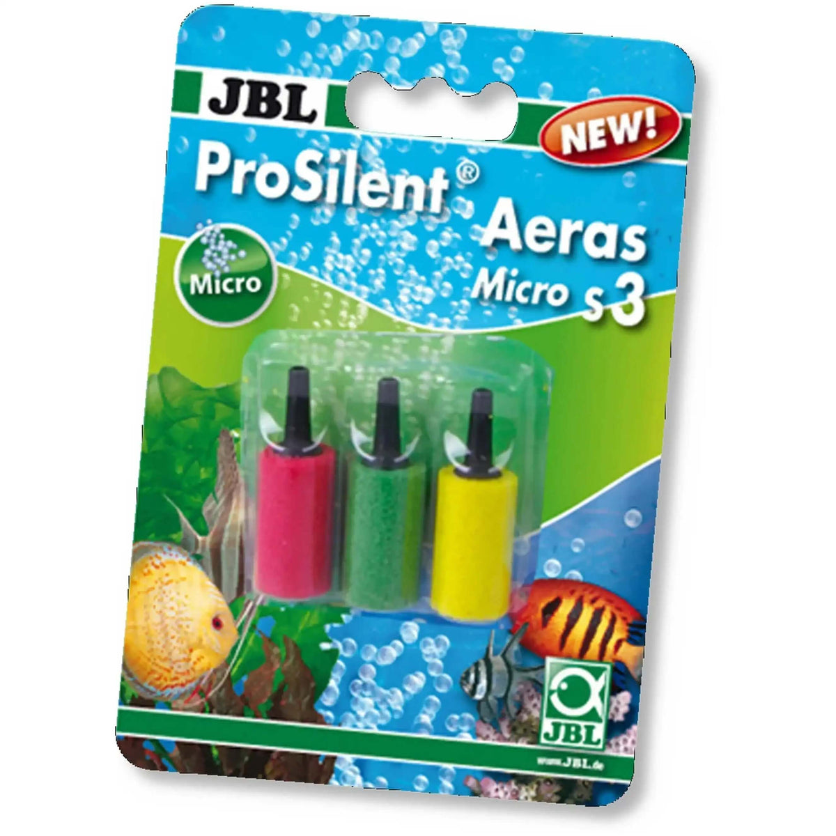JBL ProSilent Aeras Micro S3 Ausströmerstein Set Drei Feine Luftblasen Für Süßwasser Und Meerwasser Aquarien