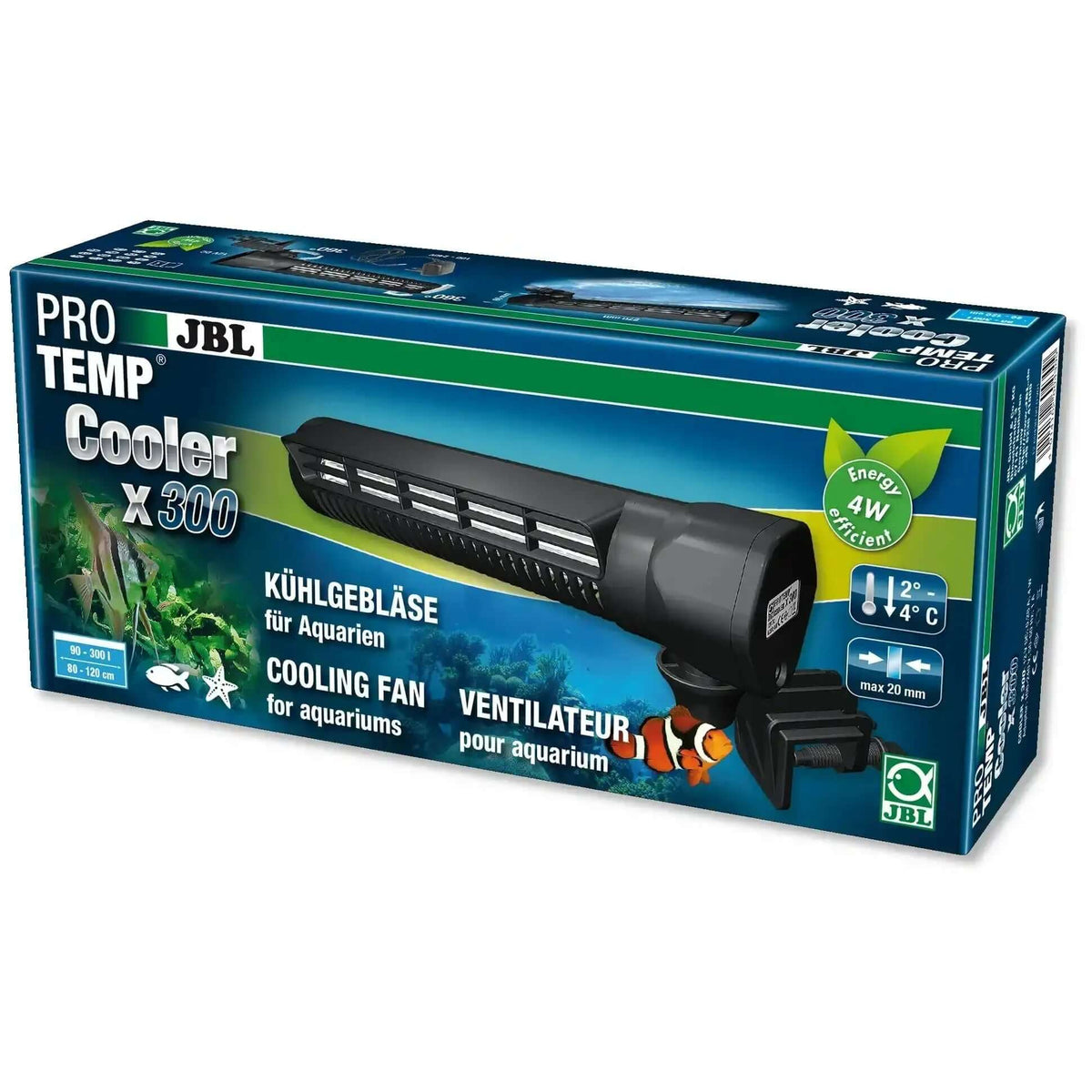 JBL PROTEMP Cooler X300 Gen 2 Kühlgebläse Für Aquarien Verdunstungskälte Und Temperaturkontrolle 12 V