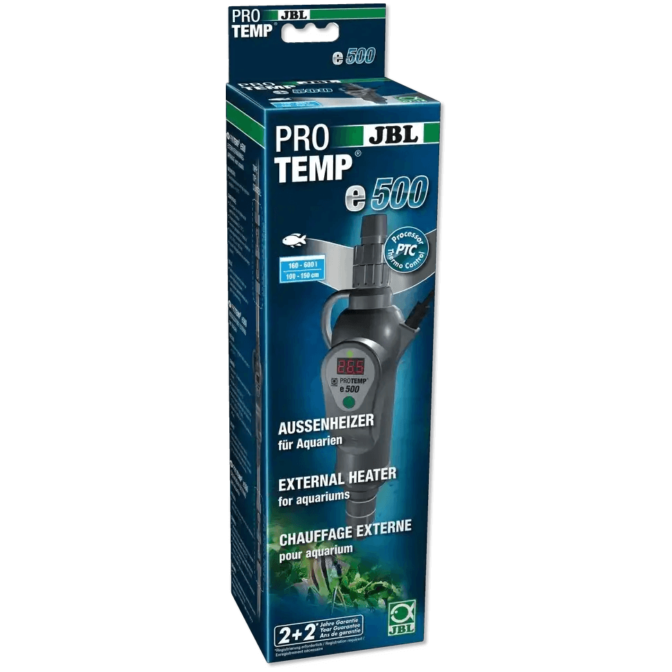 JBL PROTEMP E500 Durchlaufheizer Außenheizer Für Aquarien 160-600 L Mit Temperaturregelung PTC