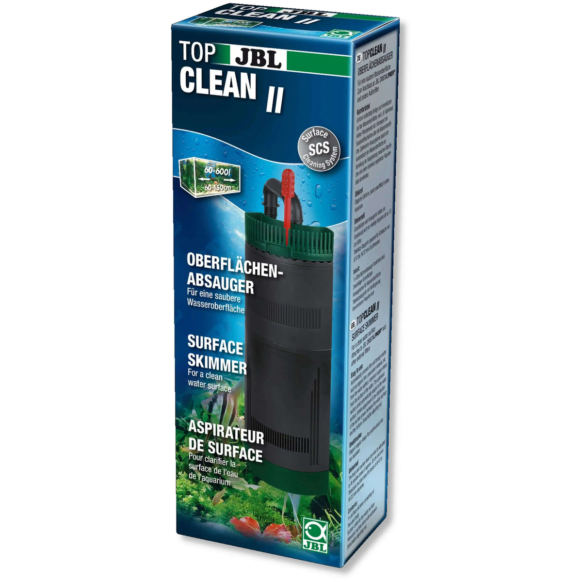 JBL TopClean II Oberflächenabsauger Für Aquarien Von 60-600 L Mit Oberflächen- und Tiefenwassereinzug