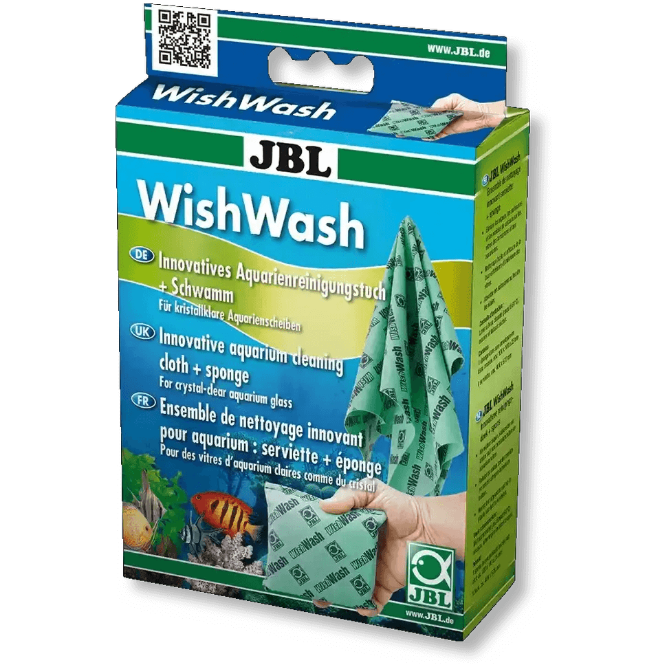 JBL WishWash Reinigungsschwamm Innovatives Aquarium Reinigungstuch Und Schwamm Für Kristallklare Aquariumscheiben