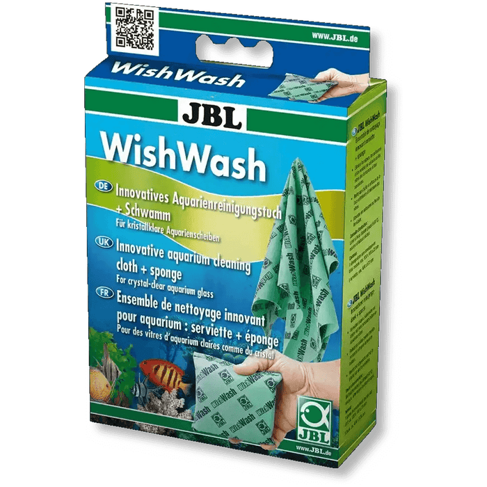JBL WishWash Reinigungsschwamm Innovatives Aquarium Reinigungstuch Und Schwamm Für Kristallklare Aquariumscheiben