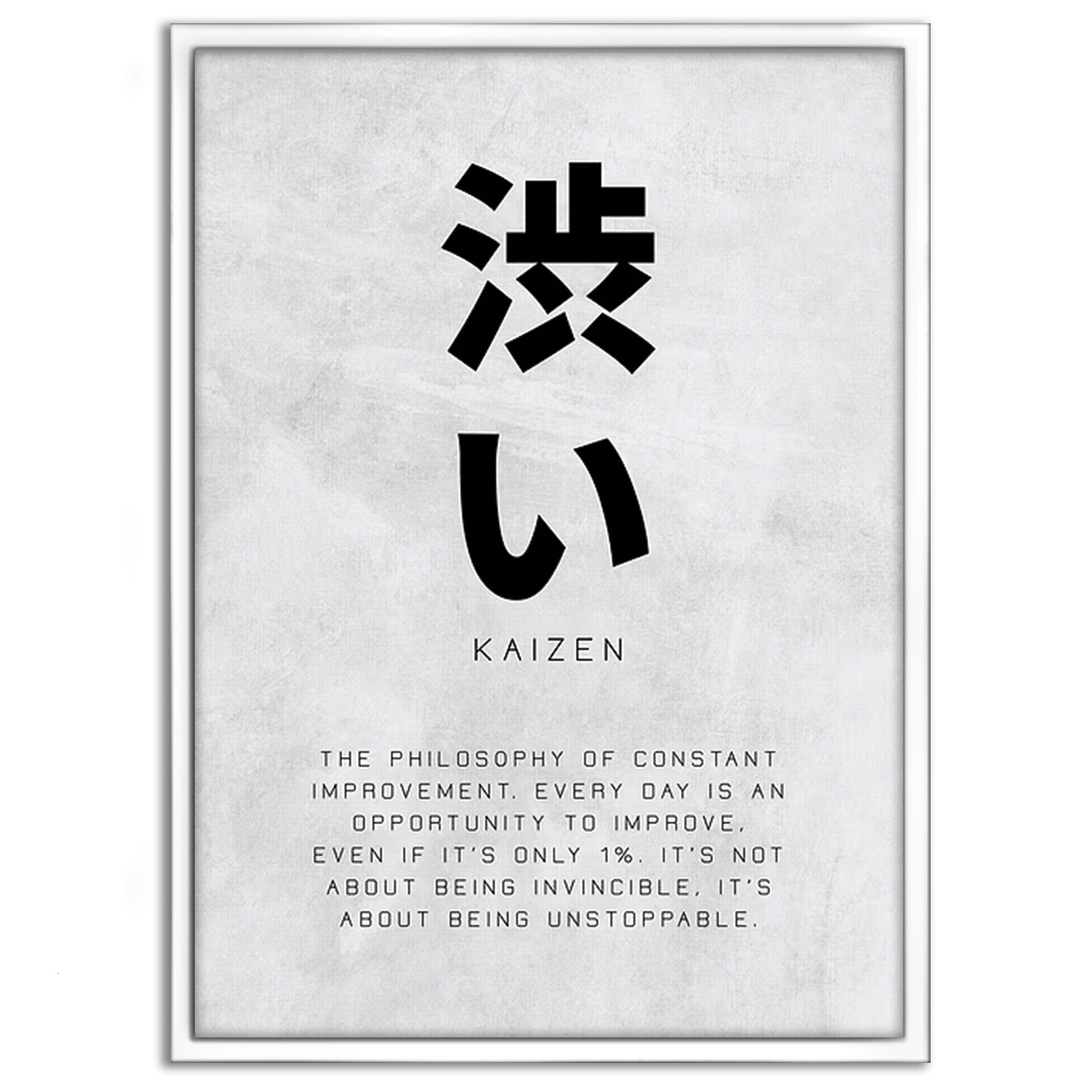 Kaizen Constant Improvement - Leinwandbild Motivation