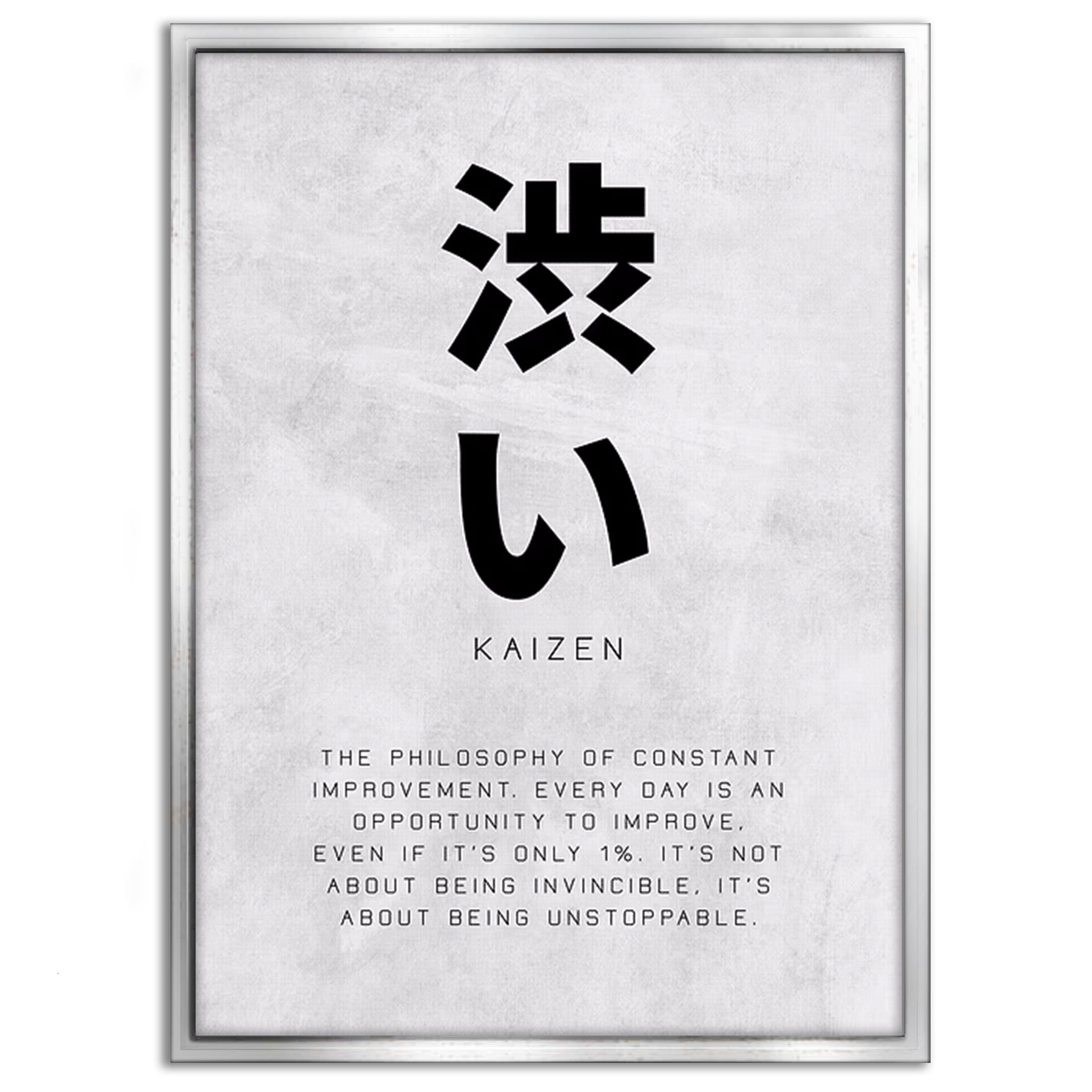 Kaizen Constant Improvement - Leinwandbild Motivation
