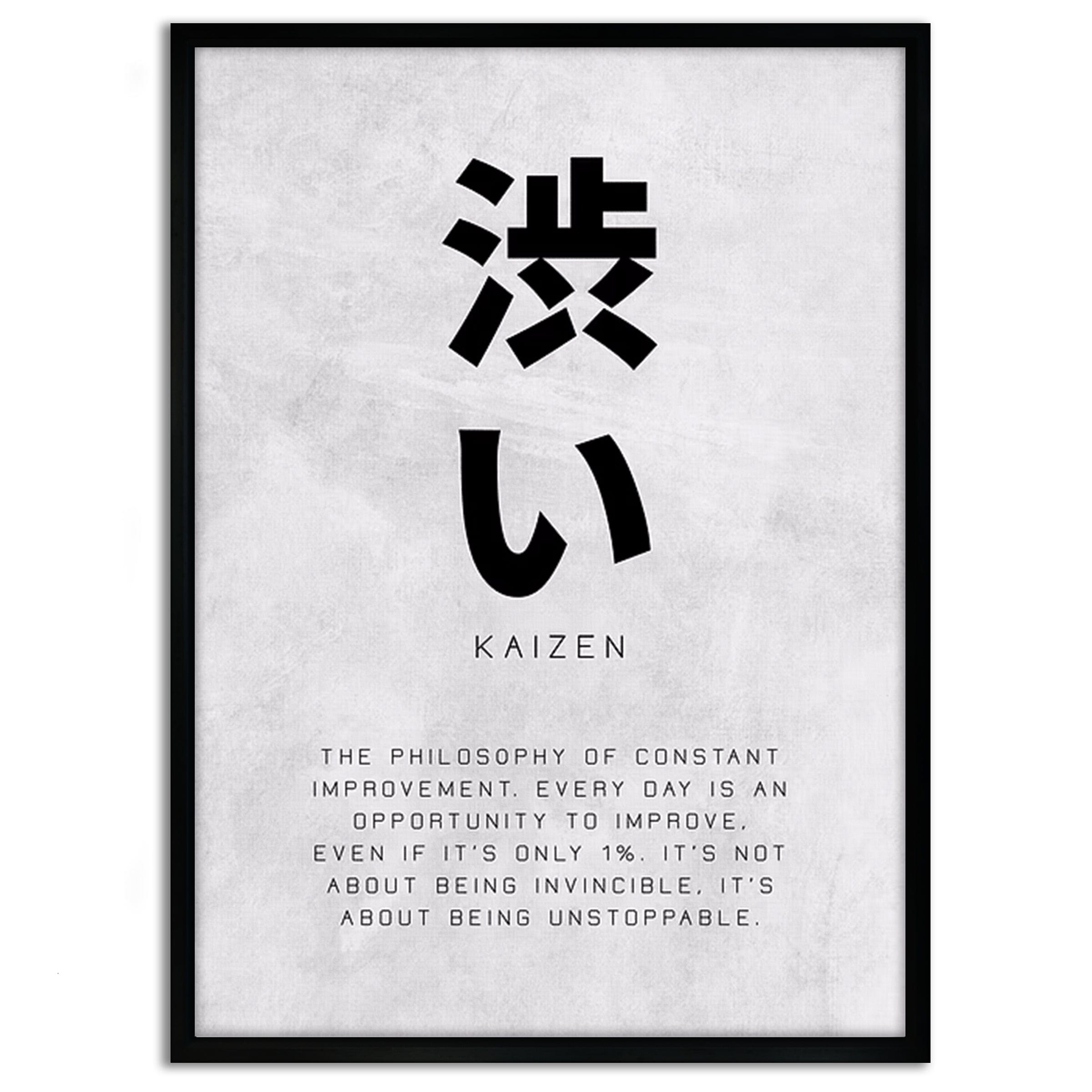 Kaizen Constant Improvement - Leinwandbild Motivation