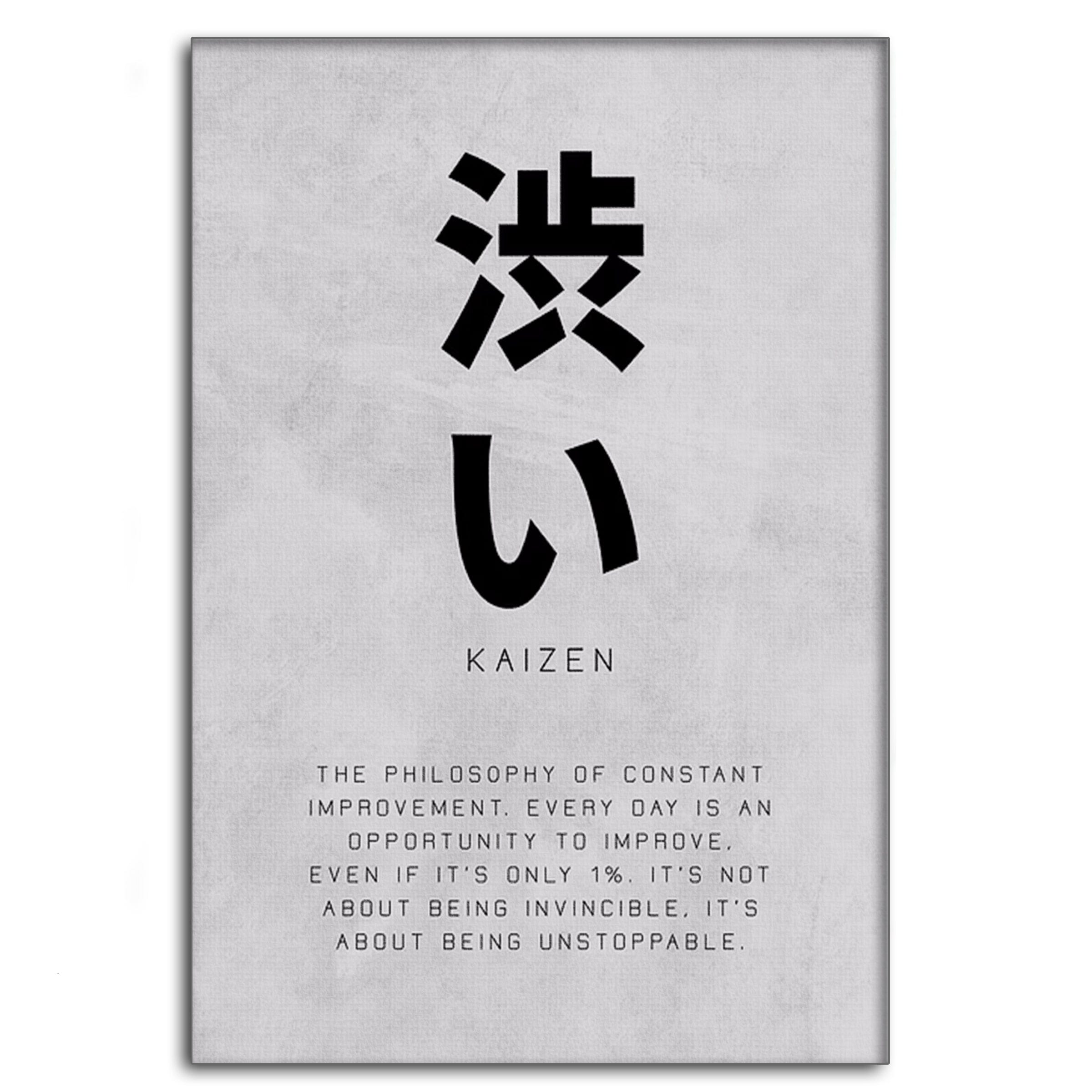 Kaizen Constant Improvement - Leinwandbild Motivation