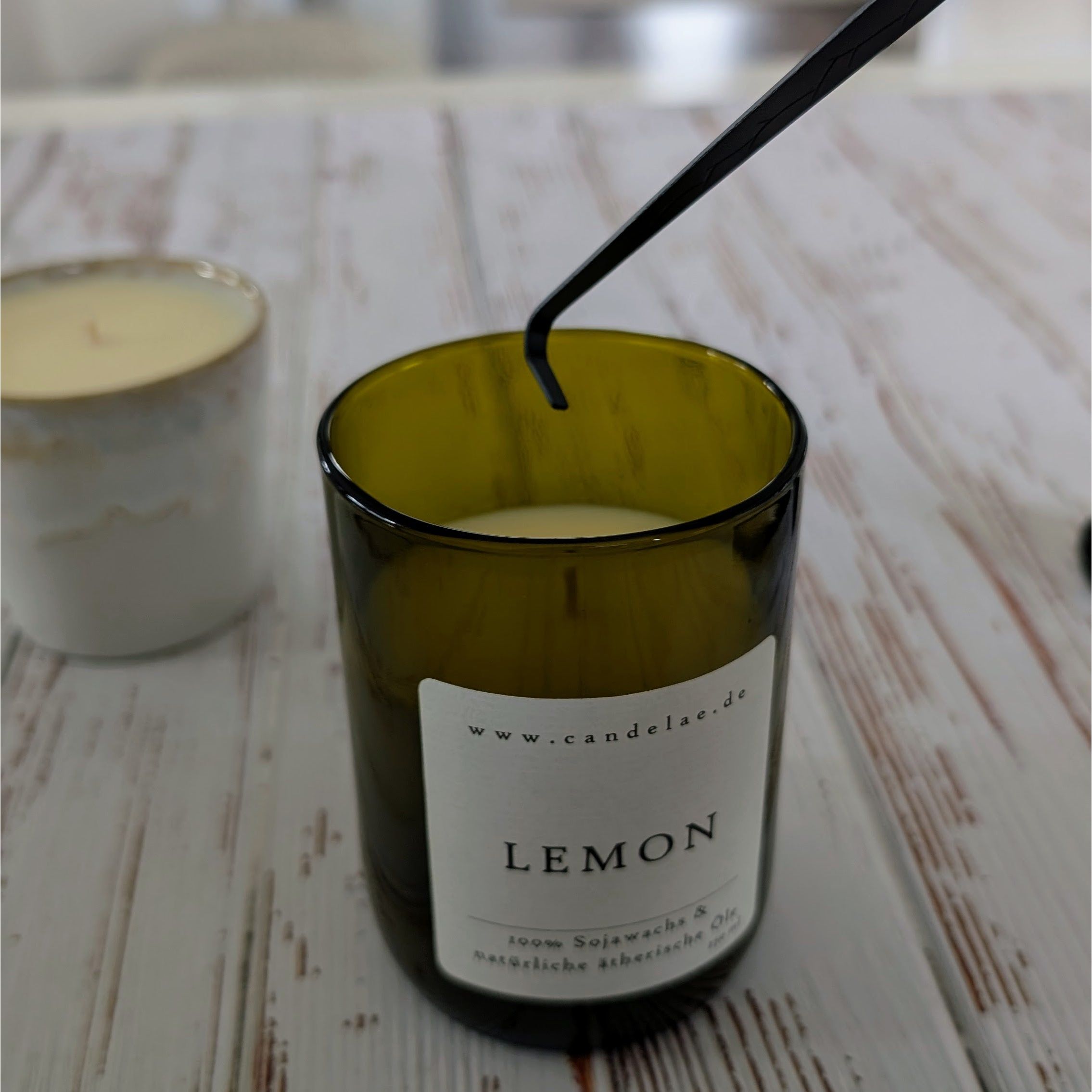 Candelae Kerzenpflege-Set Schwarz 3-Teilige Mit Dochtschere Kerzenlöscher Und Dochtheber Für Duftkerzen Edelstahl