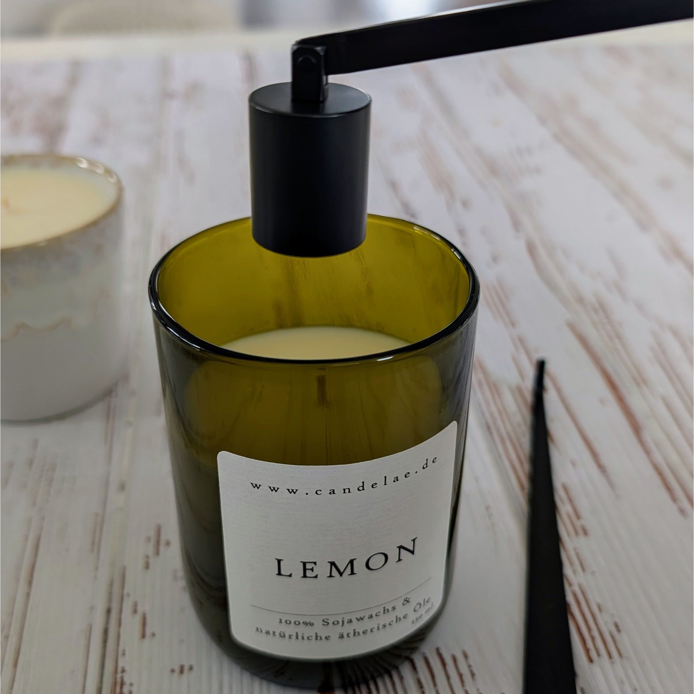 Candelae Kerzenpflege-Set Schwarz 3-Teilige Mit Dochtschere Kerzenlöscher Und Dochtheber Für Duftkerzen Edelstahl