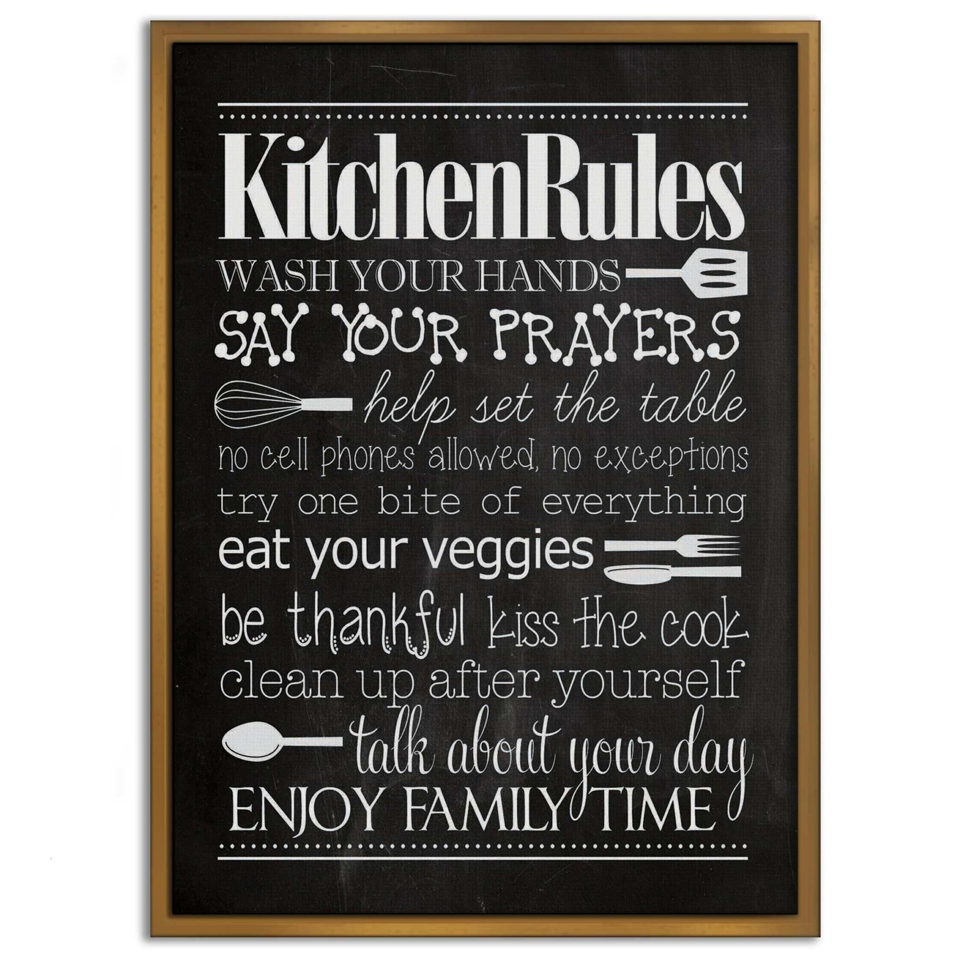 Kitchen Rules - Leinwandbild Lifestyle by SimpleCanvas