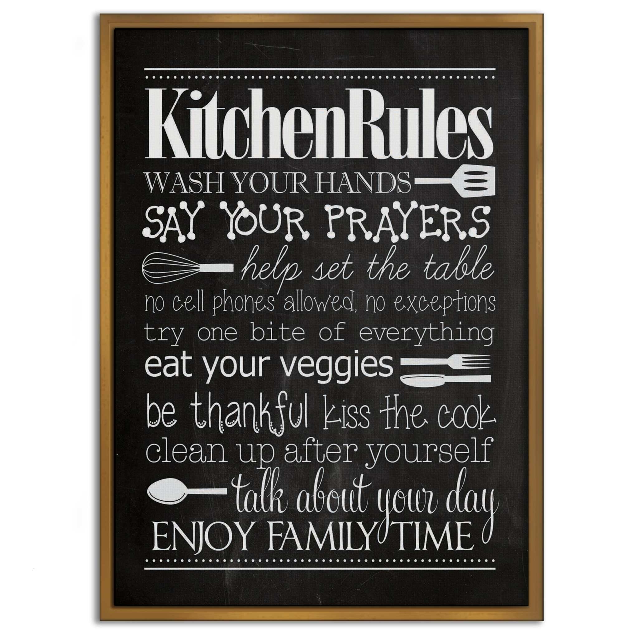 Kitchen Rules - Leinwandbild Lifestyle by SimpleCanvas