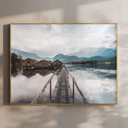 Kochelsee Boathouses Print – Bavarian Lake Landscape Photography