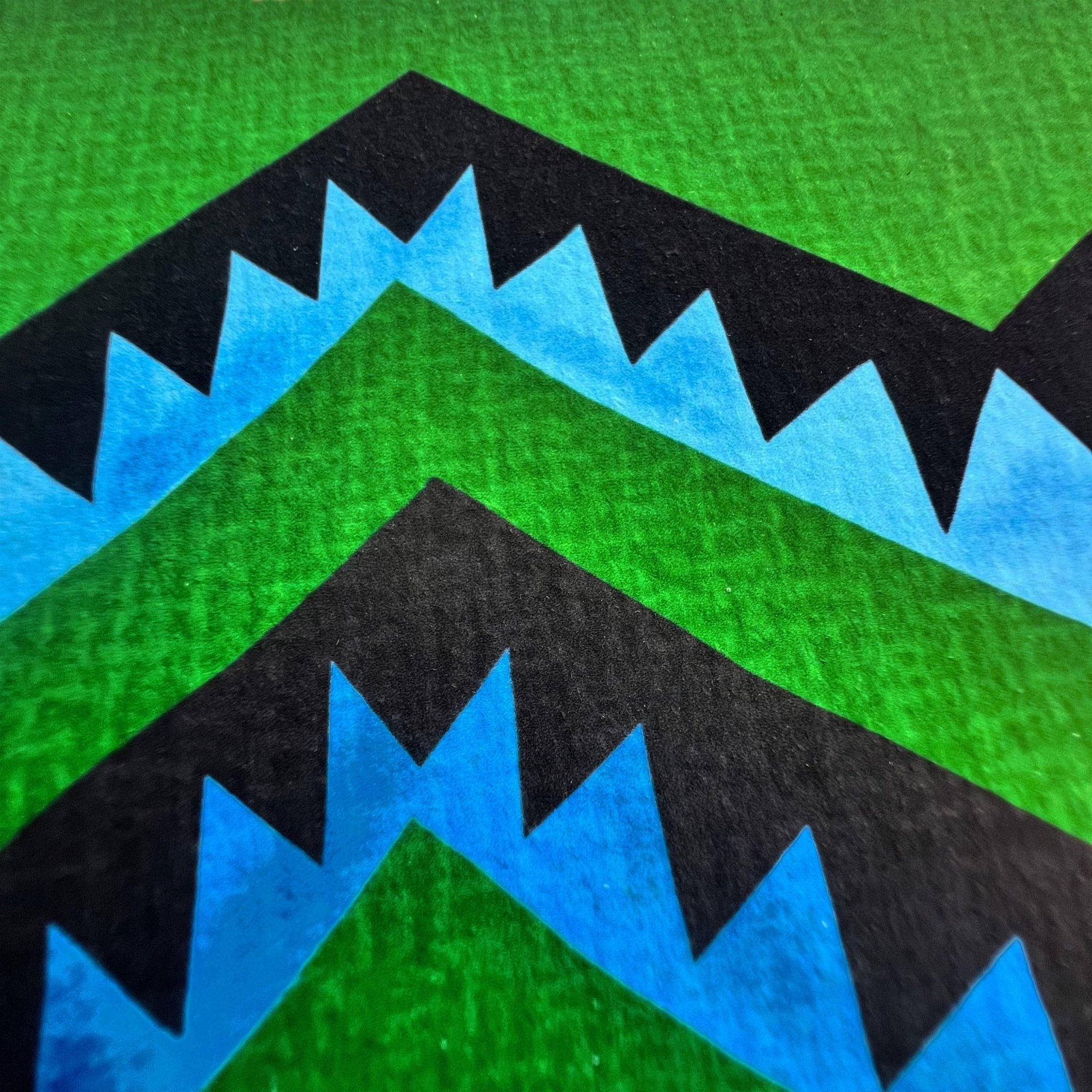 Kunstdruck Kilim Classic grün